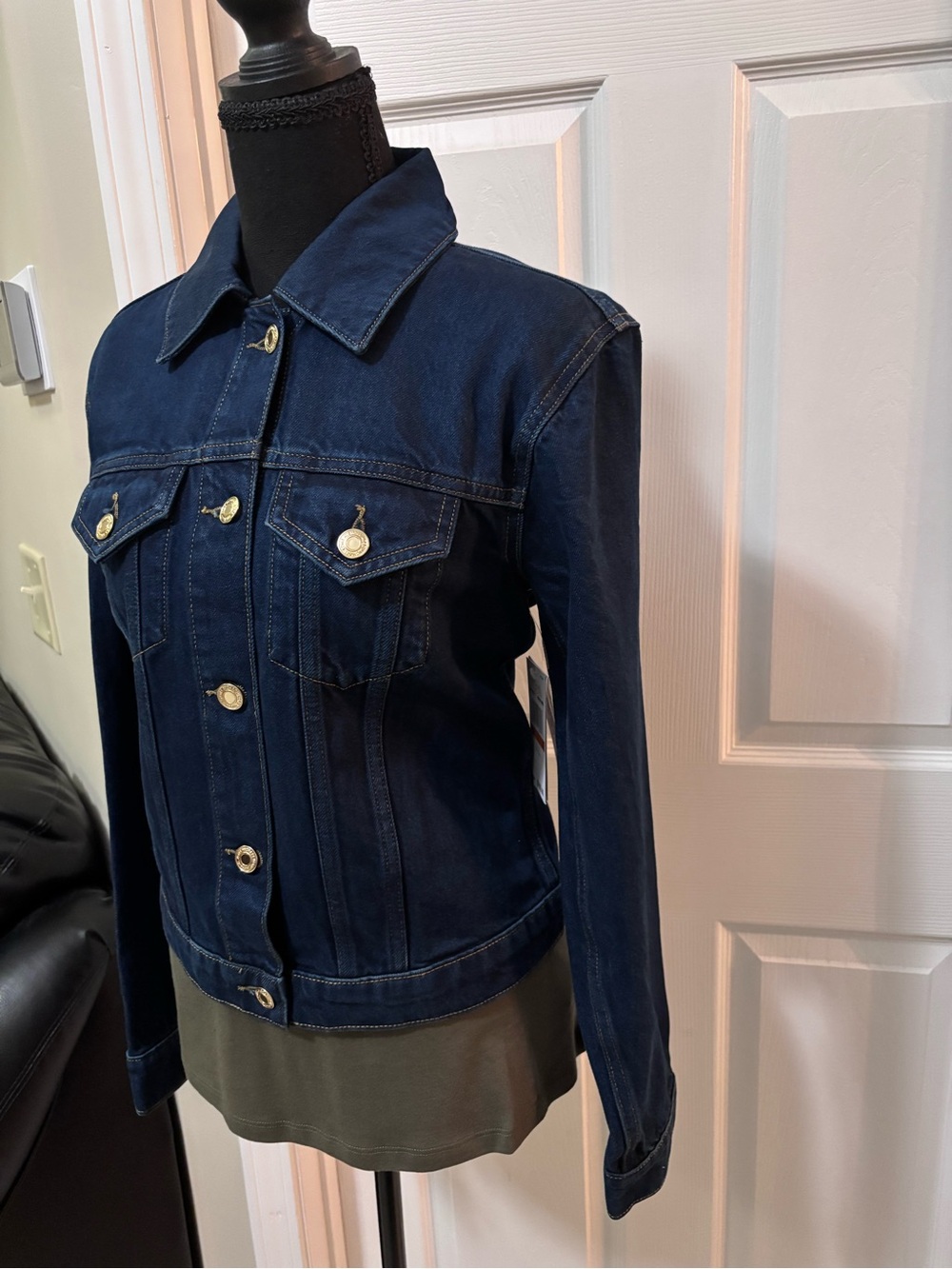Michael Kors Women’s Vintage Dark Blue Denim Jacket - Y2K - Picture 3 of 12